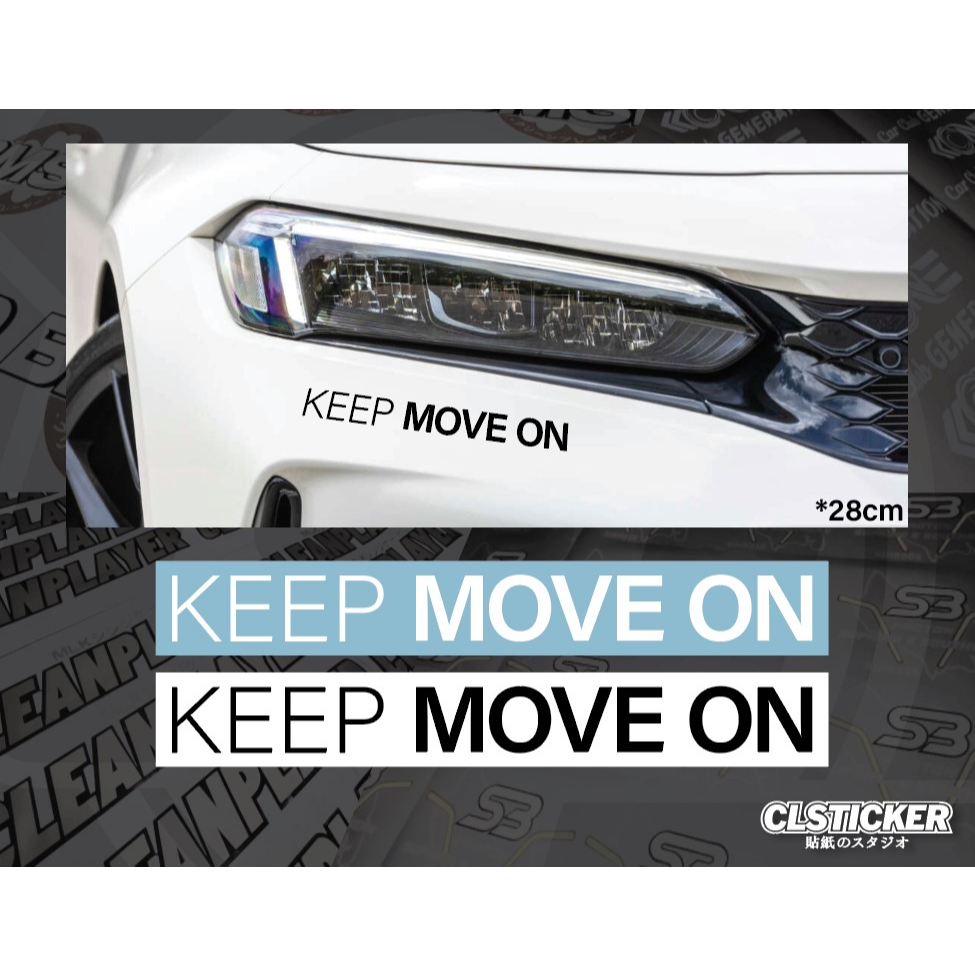 KEEP MOVE ON Car Performance Logo Cutting Vinyl Sticker | Shopee Malaysia