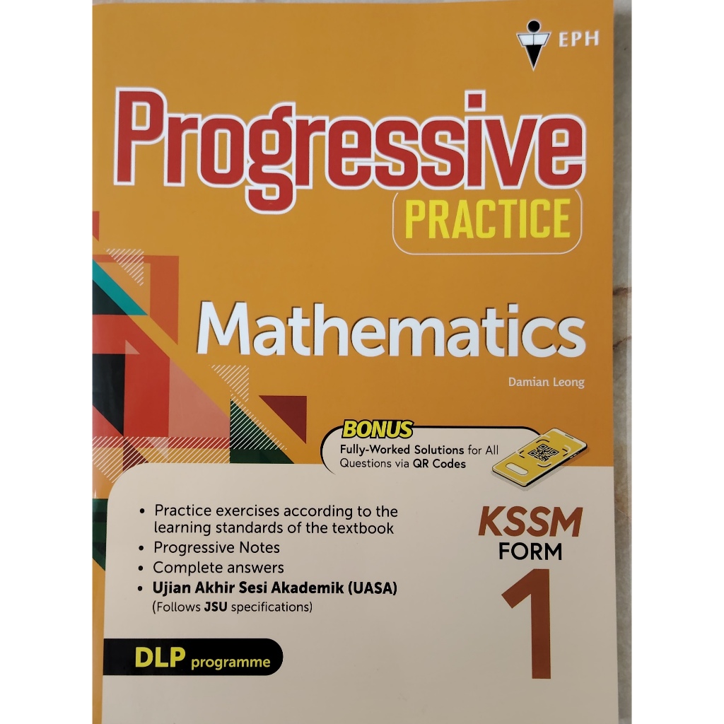 PROGRESSIVE PRACTICE MATHEMATICS KSSM FORM 1 DLP 2026 | Shopee Malaysia
