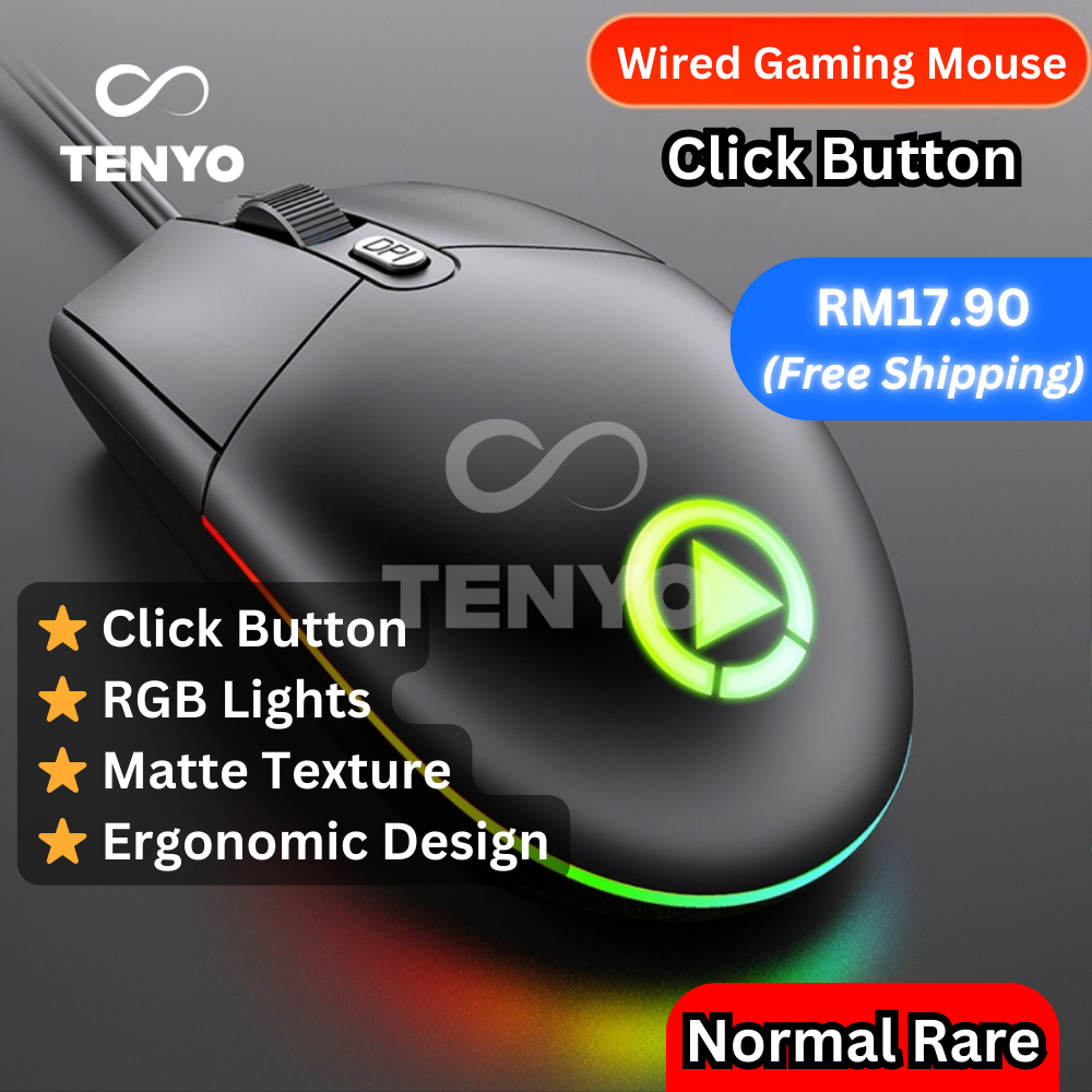 TENYO Proto Wired Gaming Mouse | Click Button | RGB Lights | Matte ...