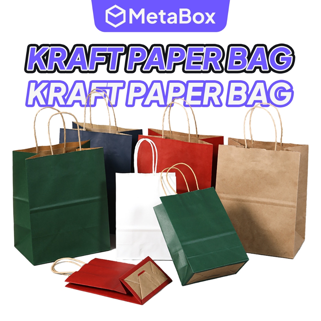 Kraft Paper Bag Beg Kahwin Cenderahati Door Gift Beg Kertas Hadiah ...