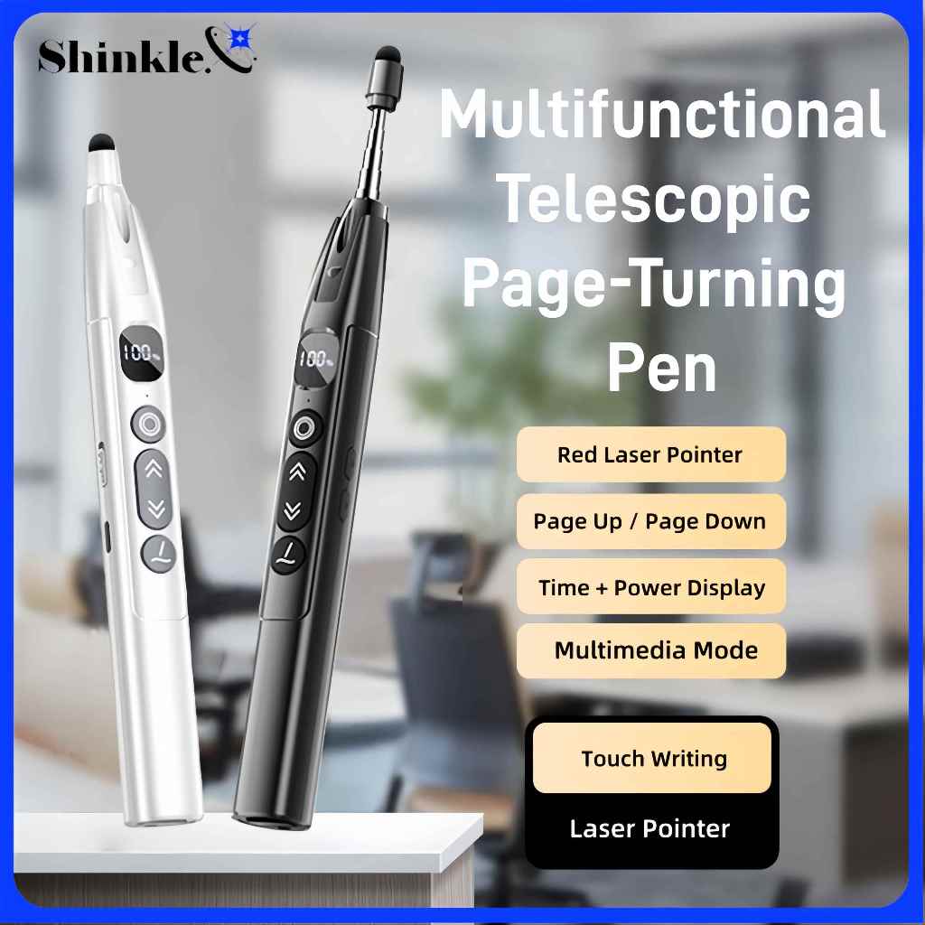 Shinkle Wireless PowerPoint Pointer and Clicker Multifunctional Flip ...
