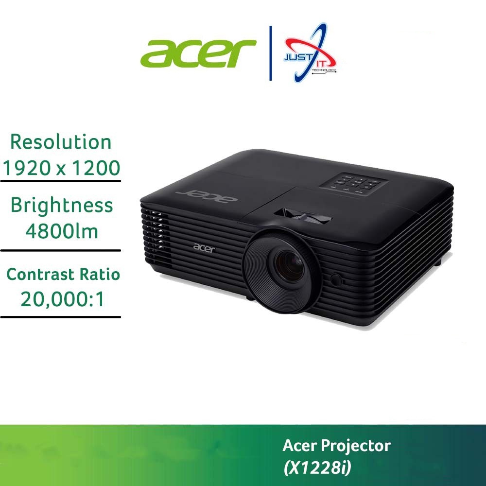 Acer X1228i Wireless Projector (XGA 1024x768/4500 Ansi Lumens/20000:1 ...