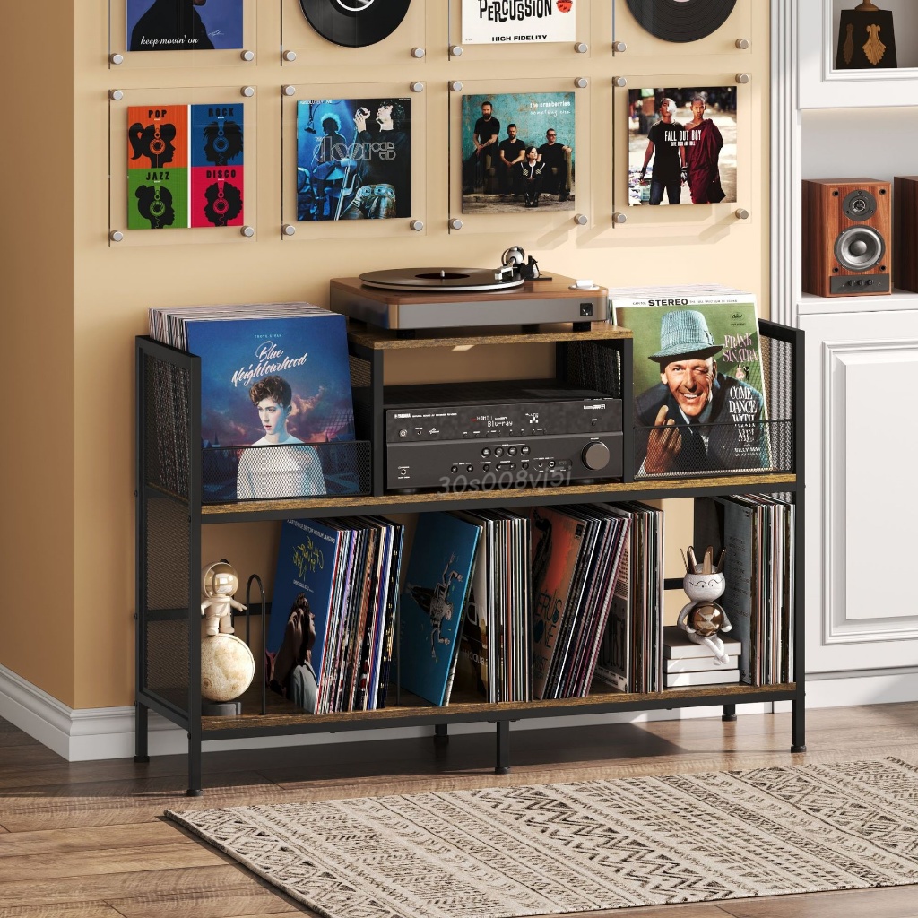 Vinyl record storage rack living room record player storage rack ...