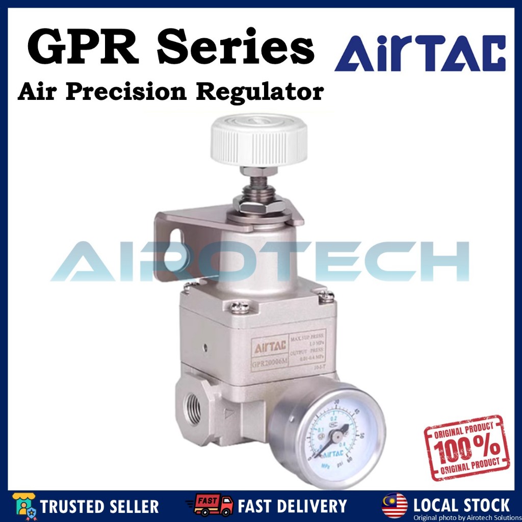 AirTAC GPR Series Precision Regulator GPR200 GPR300 GPR400 | Shopee ...