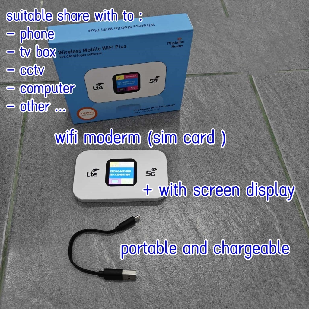 Modified Unlimited mobile sim card pocket wifi router portable battery ...