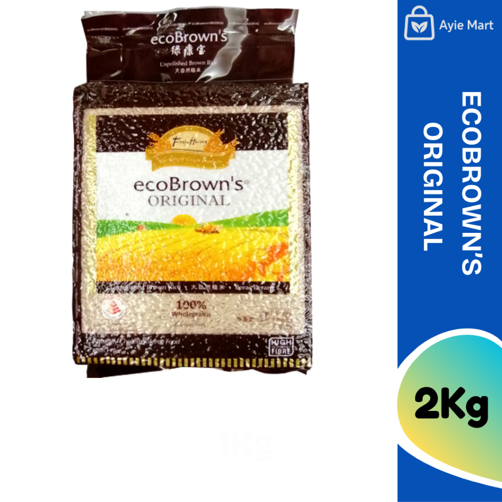 ECOBROWN’S Original Wholegrain Brown Rice 2Kg | Beras Perang Bijirin ...