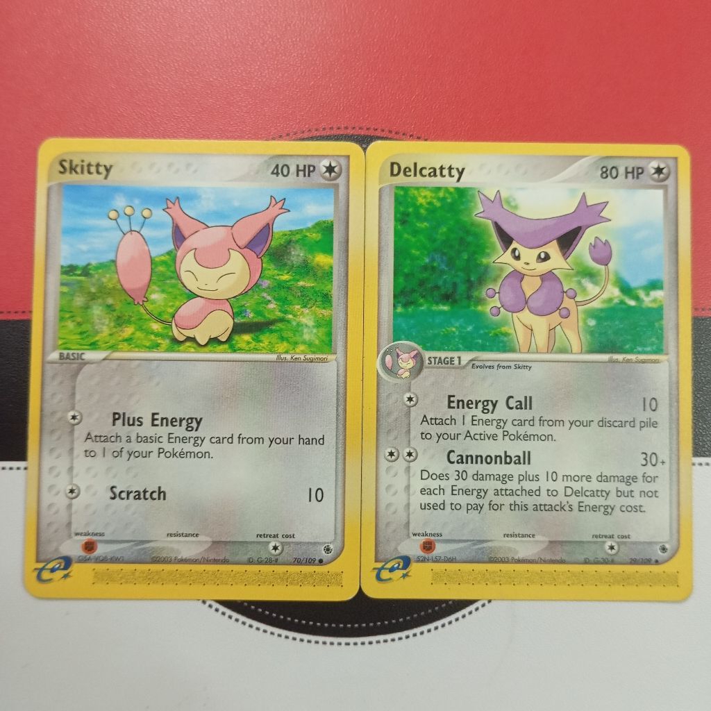 Pokemon TCG - Skitty & Decatty Set 70 & 29/109 - EX Ruby & Sapphire ...