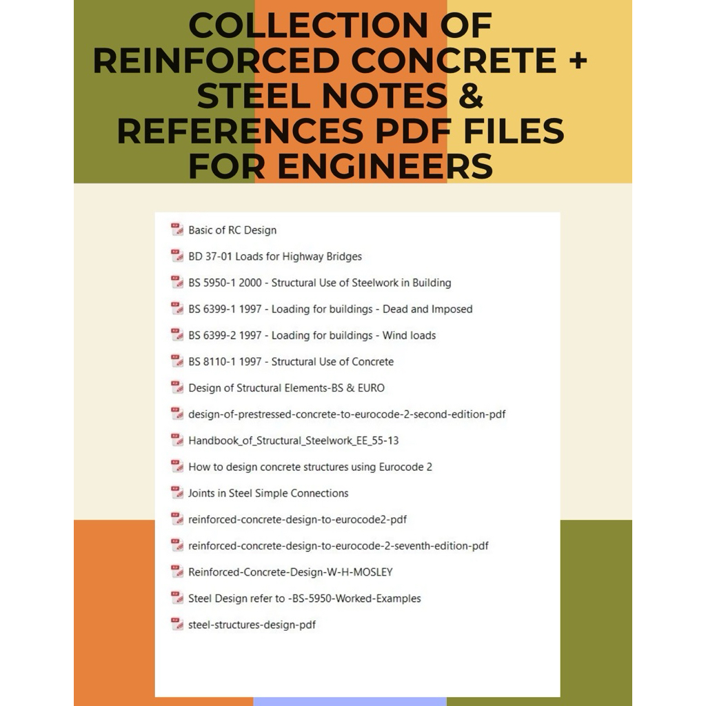 Collection of Reinforced Concrete + Steel notes & References pdf files ...