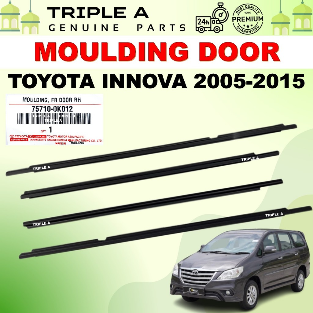 Original Toyota Innova 2005-2015 Door Moulding Lining Rubber Outer ...