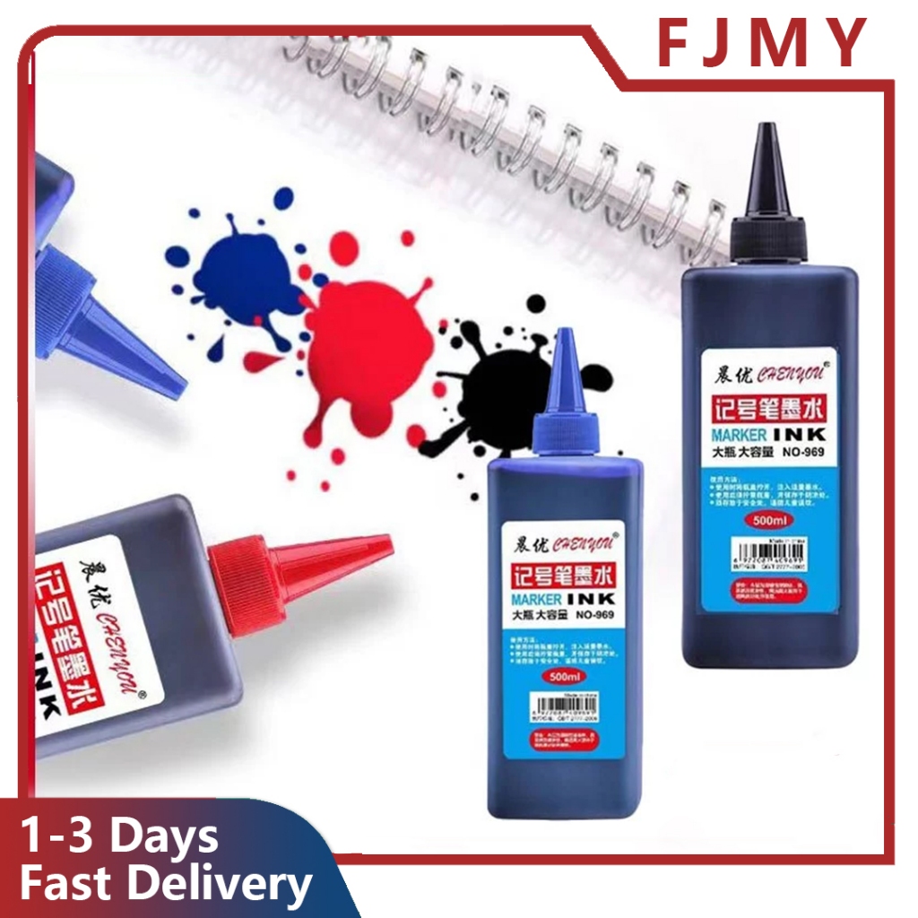 500ml Marker Pen Refill Ink Big-Headed Pen Refill Ink Mark Oil-Based ...