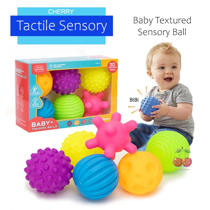 CHERRY Baby Tactile Sensory Hand Ball Soothing Sensory Stimulation ...