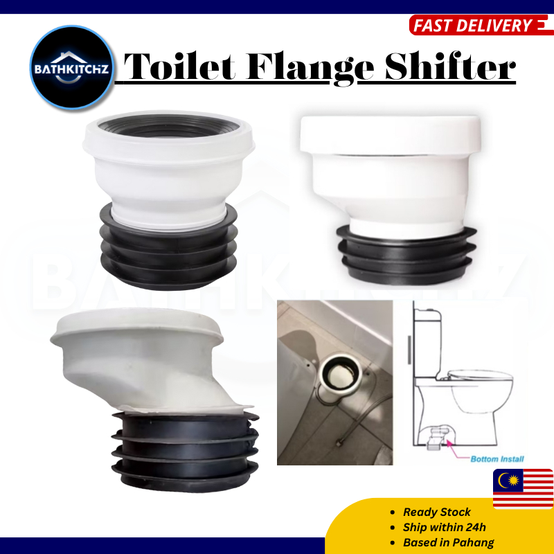 BATHKITCHZ Toilet Flange Shifter Deodorizing Seal PVC Offset WC ...