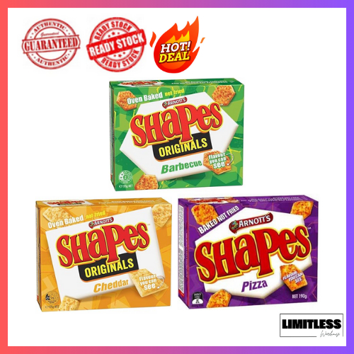 Arnott's Shapes Original Crackers Biscuits [ Barbecue / Pizza / Cheddar ...