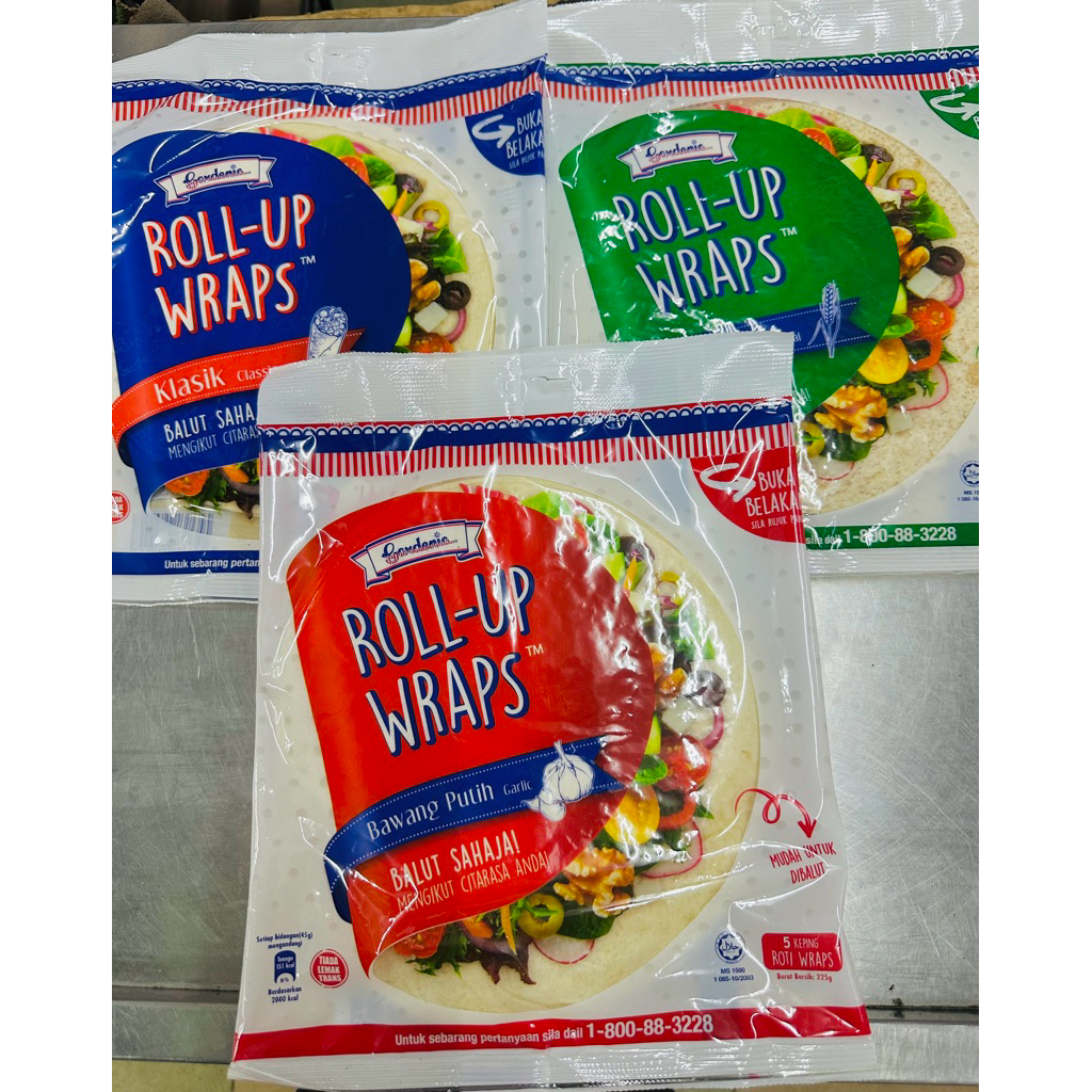 ROTI ROLL UP WRAPS GARDENIA 5 Keping 225g | Shopee Malaysia