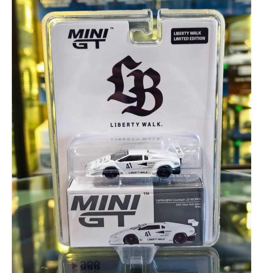 Mini GT 1/64 Lamborghini Countach LB-WORKS White 2024 Tokyo Auto Salon ...
