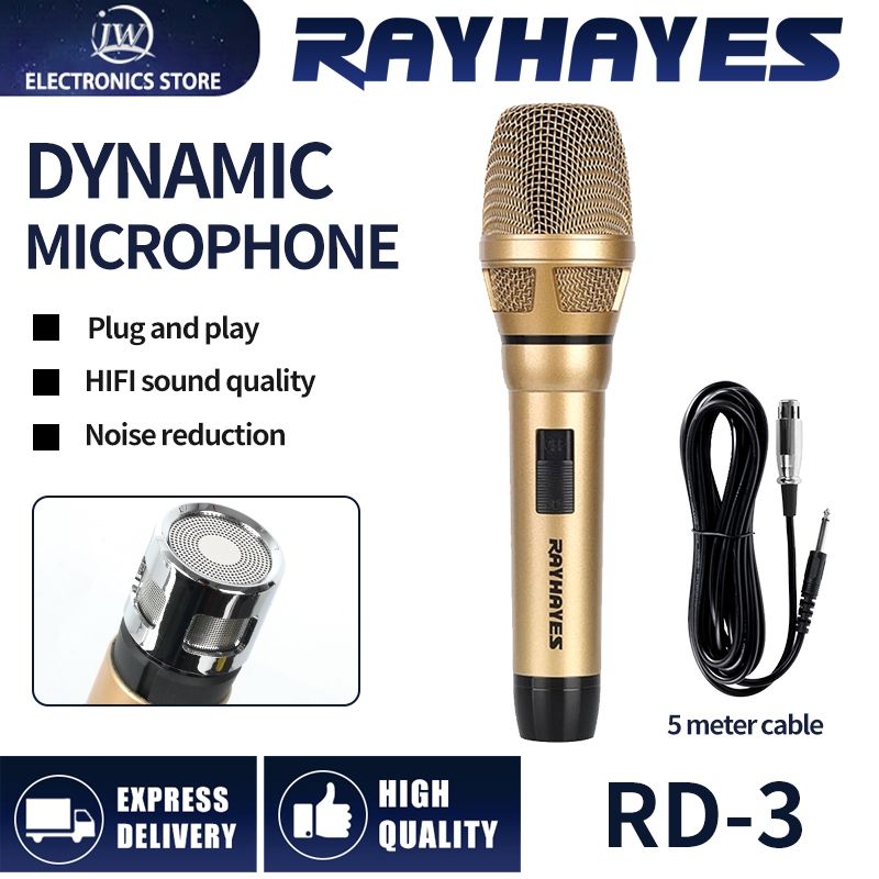 RAYHAYES RD-3 Full Metal Dynamic Microphone Noise Reduction HIFI Sound ...