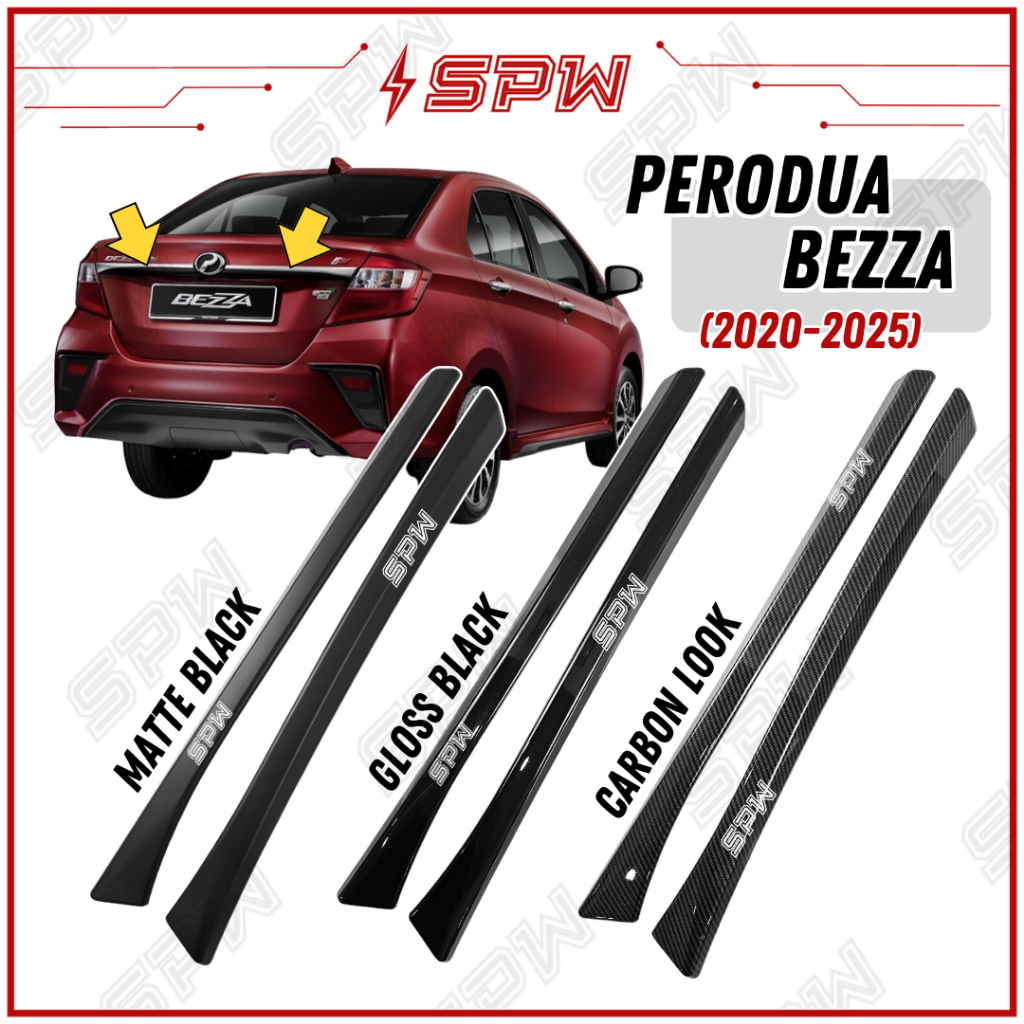 Perodua Bezza (2020-2026) Rear Bonnet Trim Trunk Garnish Cover Lip ABS ...