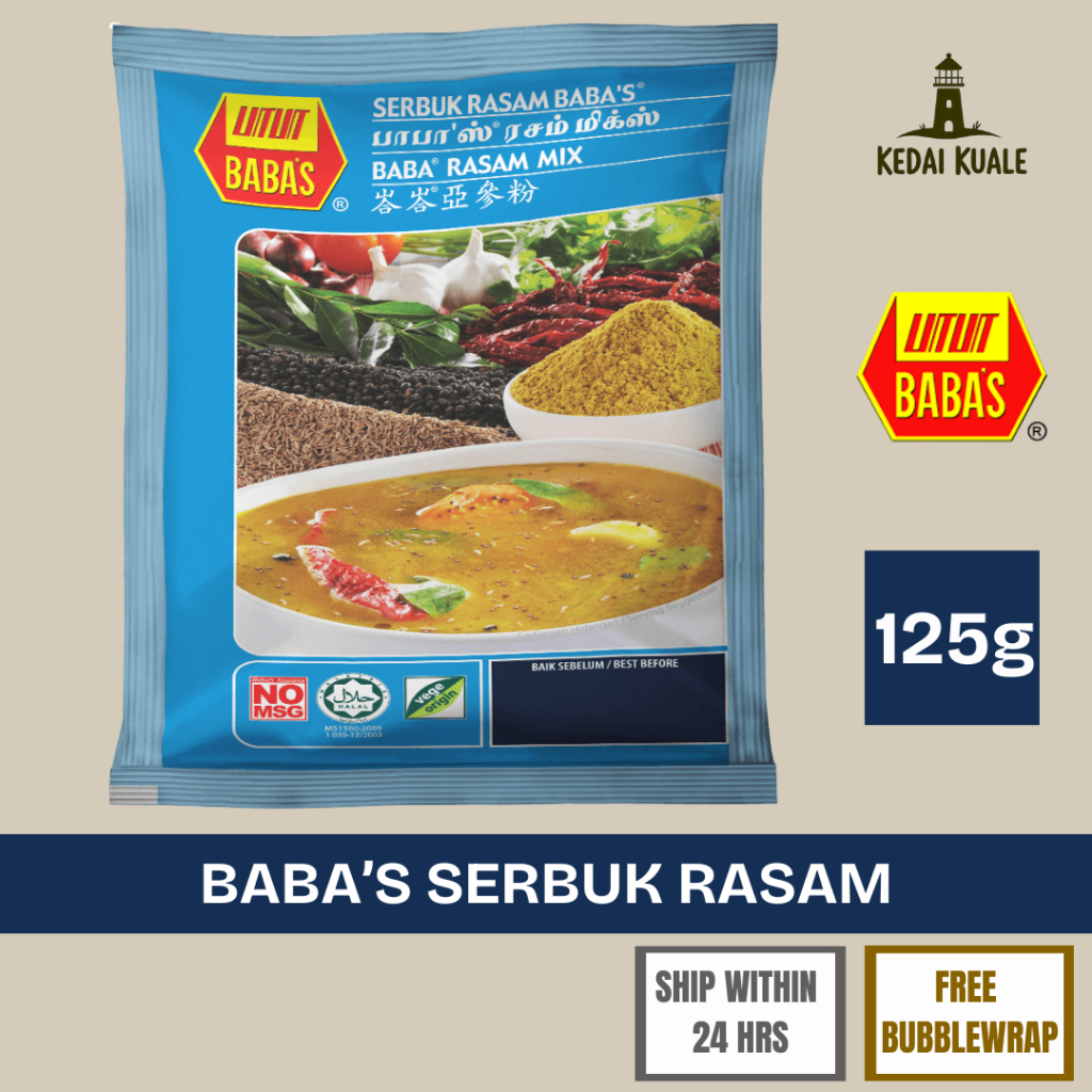 BABA’s Rasam Mix Powder | Serbuk Rasam Tradisional India Halal 125g ...