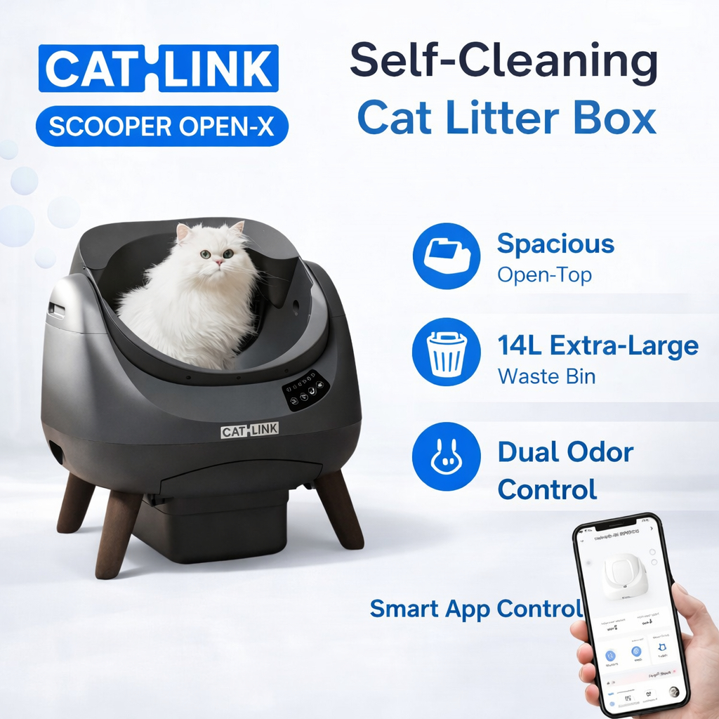 CATLINK Scooper Open-X Cat Litter Box Automatic Tempat Tandas Kucing ...
