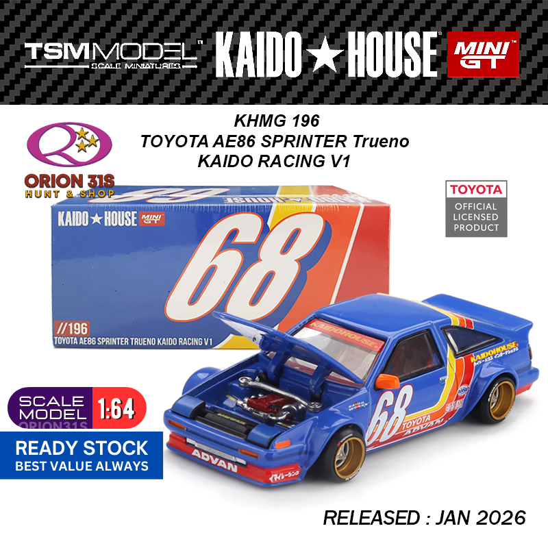 Kaido House Mini GT KHMG196 Toyota AE86 Sprinter Trueno Kaido Racing V1 ...