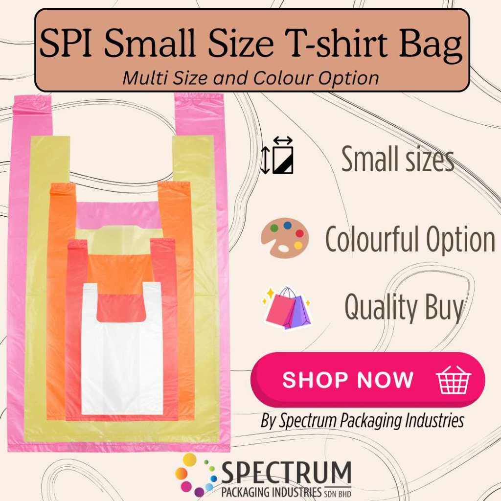 Spectrum HDPE T-Shirt bag Singlet bag Multi Small Size Option and ...