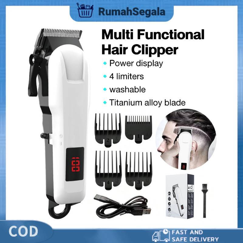 【COD】Mesin Gunting Rambut Rechargeable - Hair Trimmer & Clipper Geemy ...