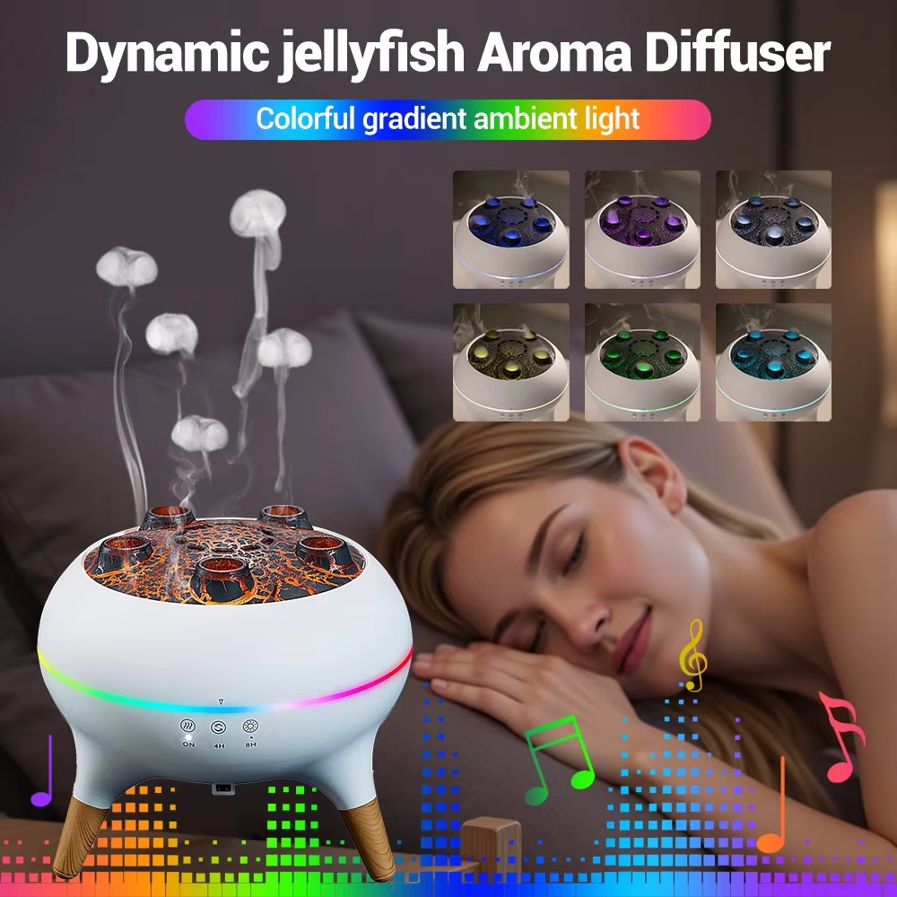 250ml Dynamic Jellyfish Air Humidifier Aroma Essential Oil Diffuser ...