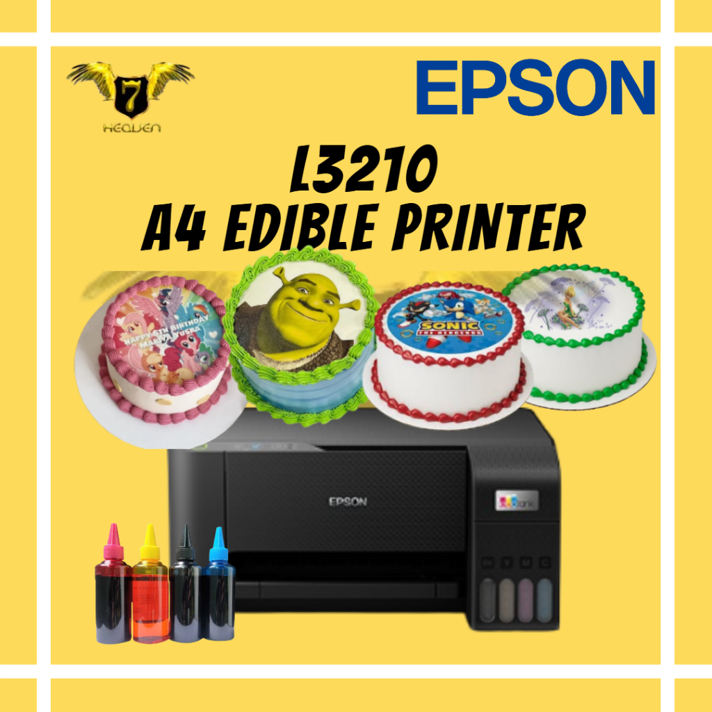 ( EDIBLE PRINTER ) Epson EcoTank L3210 All in One Ink Tank Printer for ...