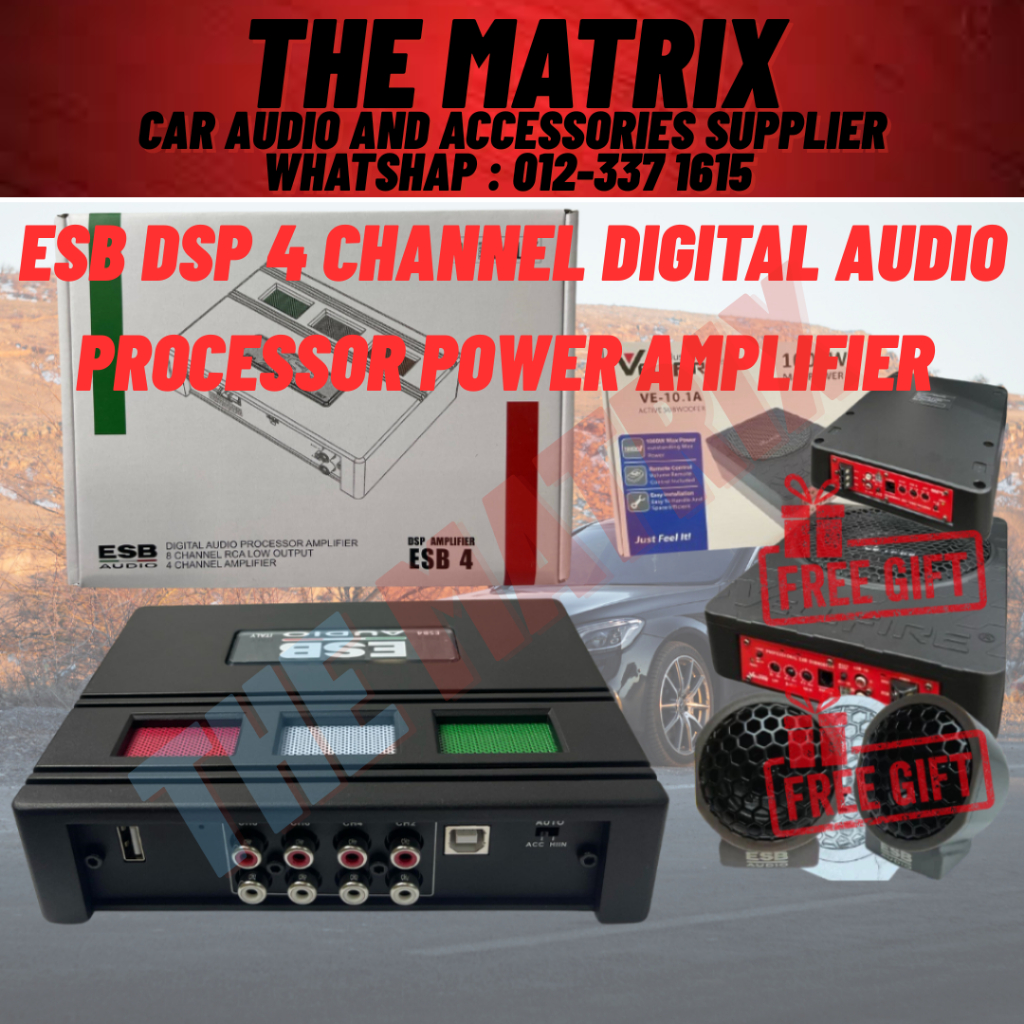 ESB DSP 4 Channel Digital Audio Processor Power Amplifier | Plug & Play ...