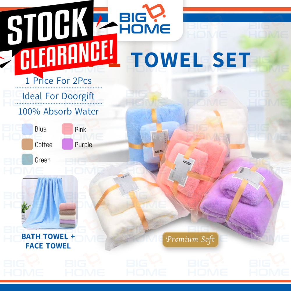 2in1 Bath Towel Gift Box Tuala Hadiah Towel Door Gift Kahwin Soft Towel ...