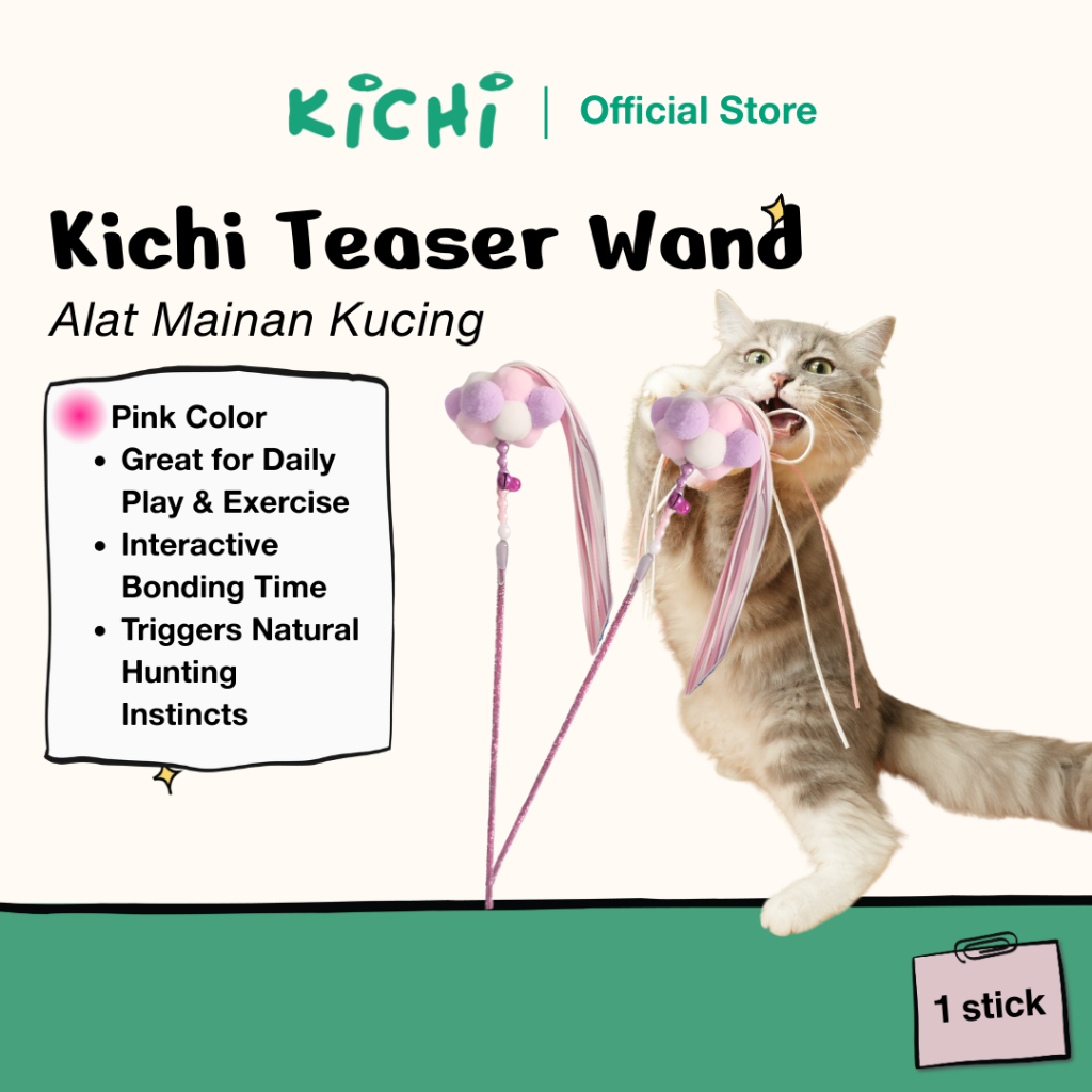 Kichi Cat Teaser Wand Alat Mainan Kucing | Shopee Malaysia