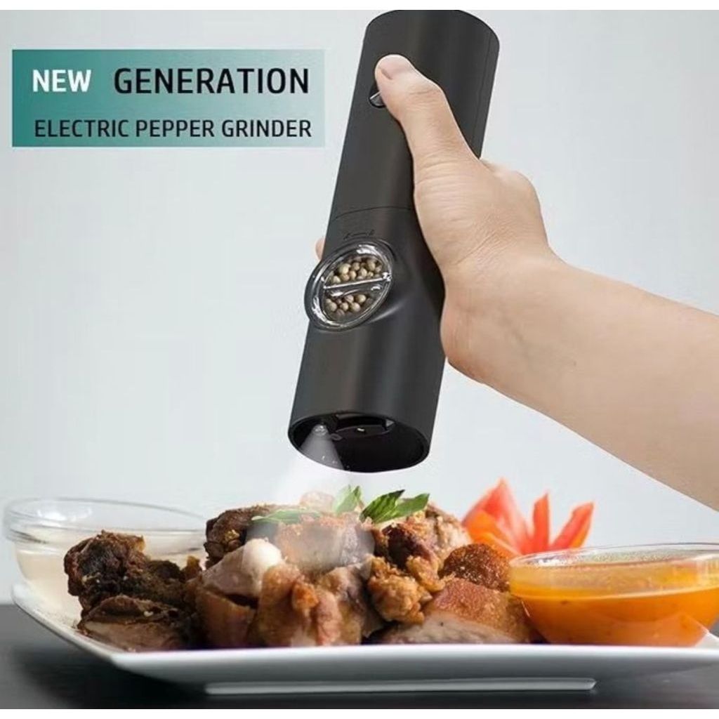 1 PCS Electric Salt and Pepper Grinder Set-Stainless Steel, Battery ...