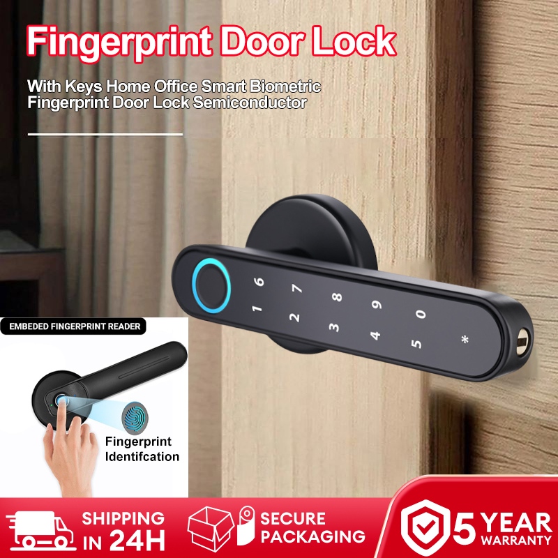 Smart Door Lock Fingerprint Home Door Lock Keyless Entry Safely Home ...