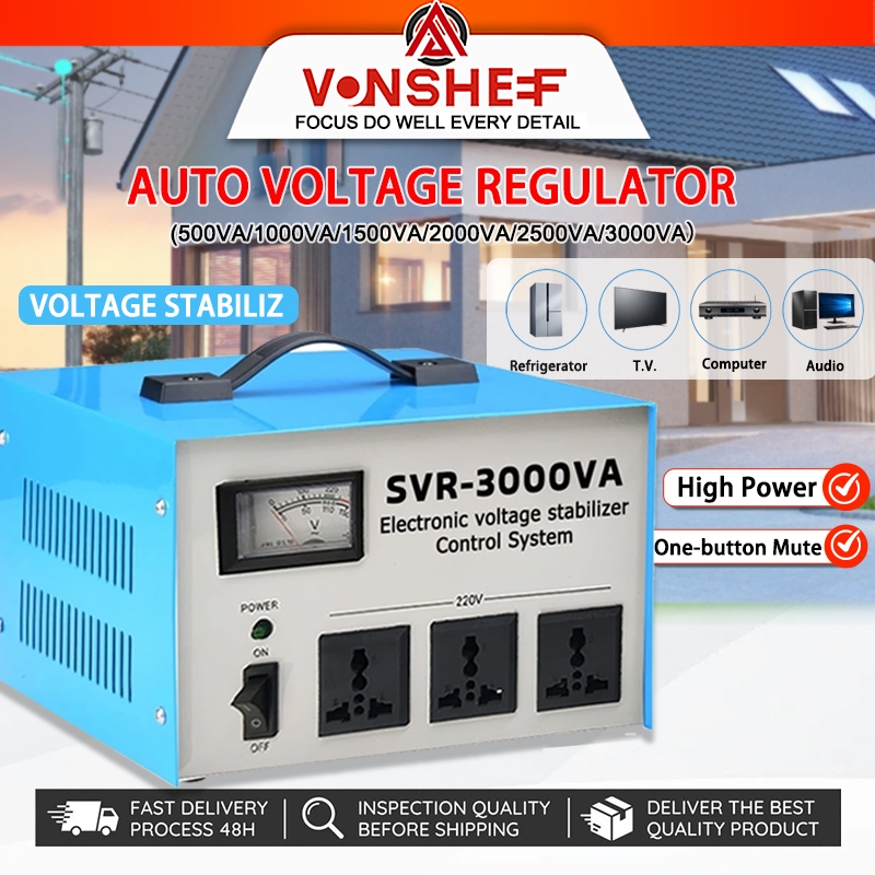 500VA - 3000VA Voltage Stabilizer Relay Controlled Automatic Voltage ...
