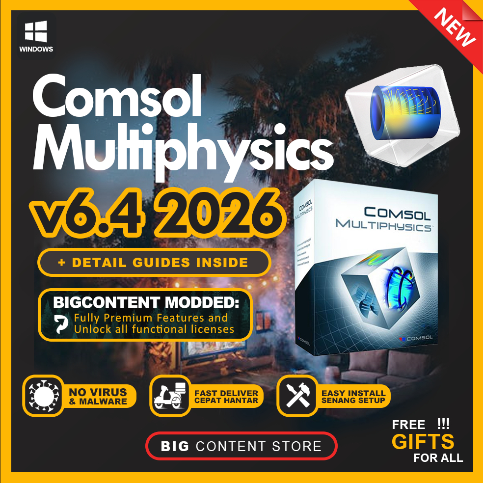 Comsol Multiphysics v6.4 2026 💯 EASY INSTALL SOFTWARE 💯 LIFETIME ...