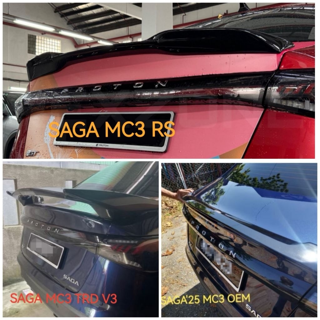 Saga 2025 MC3 ABS Spoiler ( ABS9449 TRD V3 , SP733 RS , PSM Ducktail ...