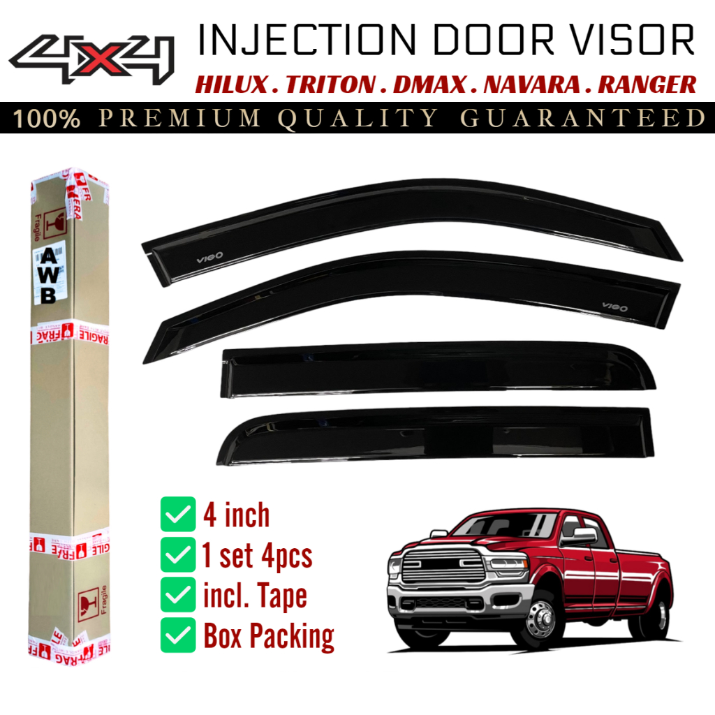 Kereta Pintu Visor / Air Press Window Injection Door Visor 4 INCH for ...
