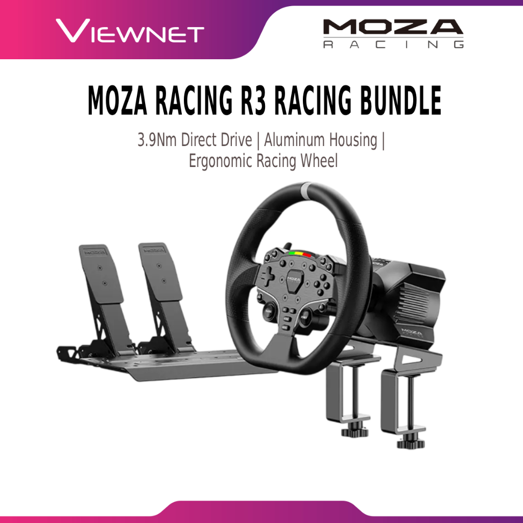 MOZA Racing R3 Direct Drive Racing Wheel & Pedals Set 3.9Nm | High ...