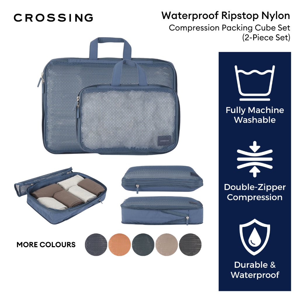 Crossing Waterproof Ripstop Nylon Compression Packing Cube Set (2-Piece ...