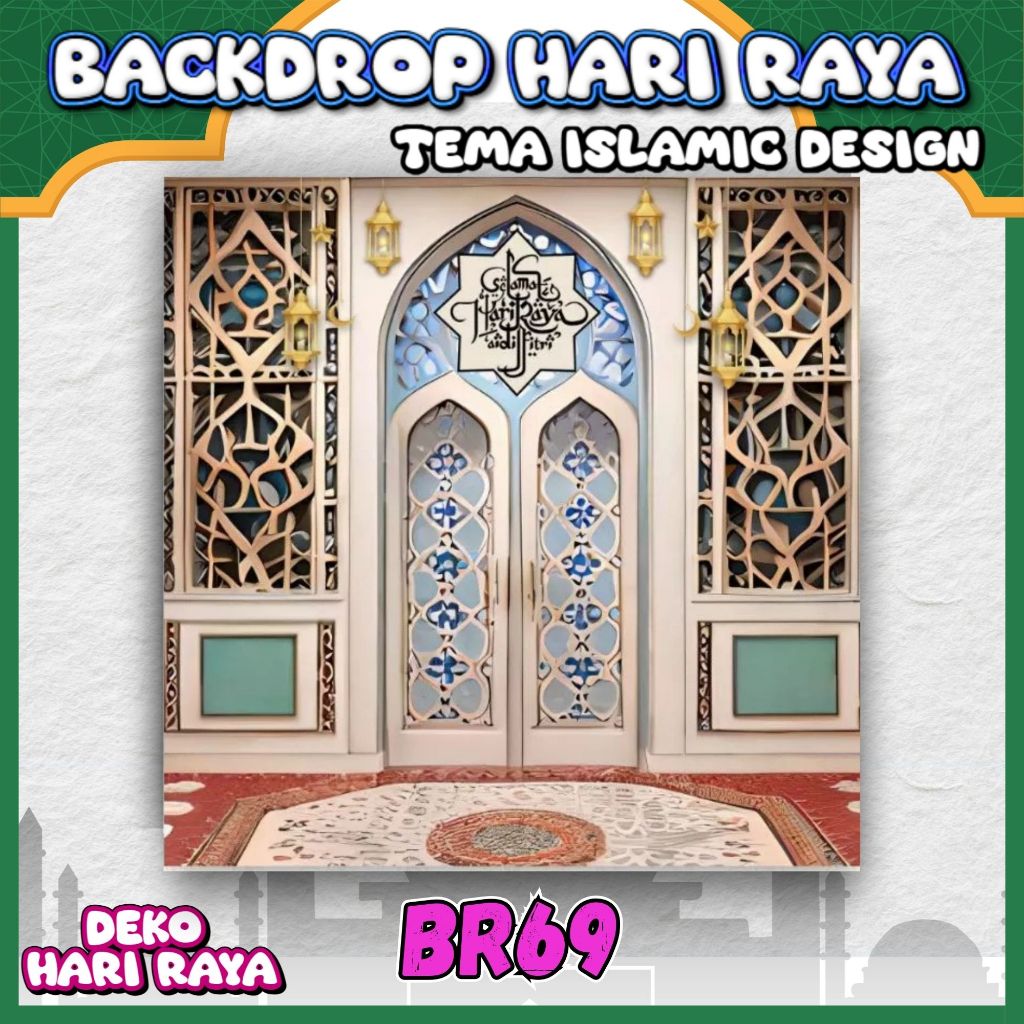 BANNER BACKDROP RAYA | BANNER MENCERIAKAN SUASANA RAYA | BACKDROP RAYA ...