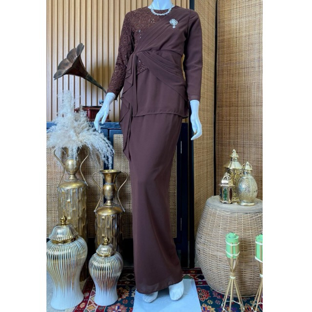 MENTARI KURUNG MODERN SLIM FIT LACE HEAVY CHIFFON BAJU RAYA WANITA 2026 ...