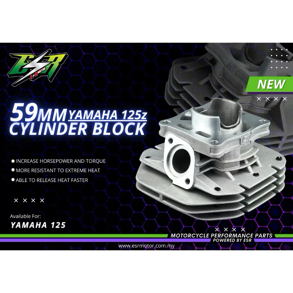 ESR MOTOR RACING BLOCK FOR YAMAHA 125 ZR DAN RXZ | Shopee Malaysia