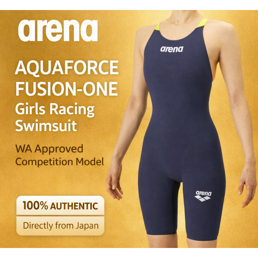 arena AQUAFORCE FUSION-ONE AS6SRC10G Girls Junior Racing Swimsuit