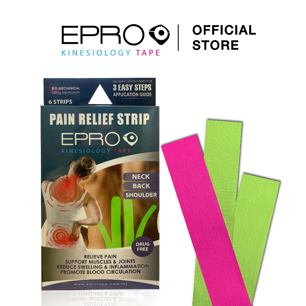 EPRO Kinesiology Tape Strip - Pink & Neon Green | Shopee Malaysia
