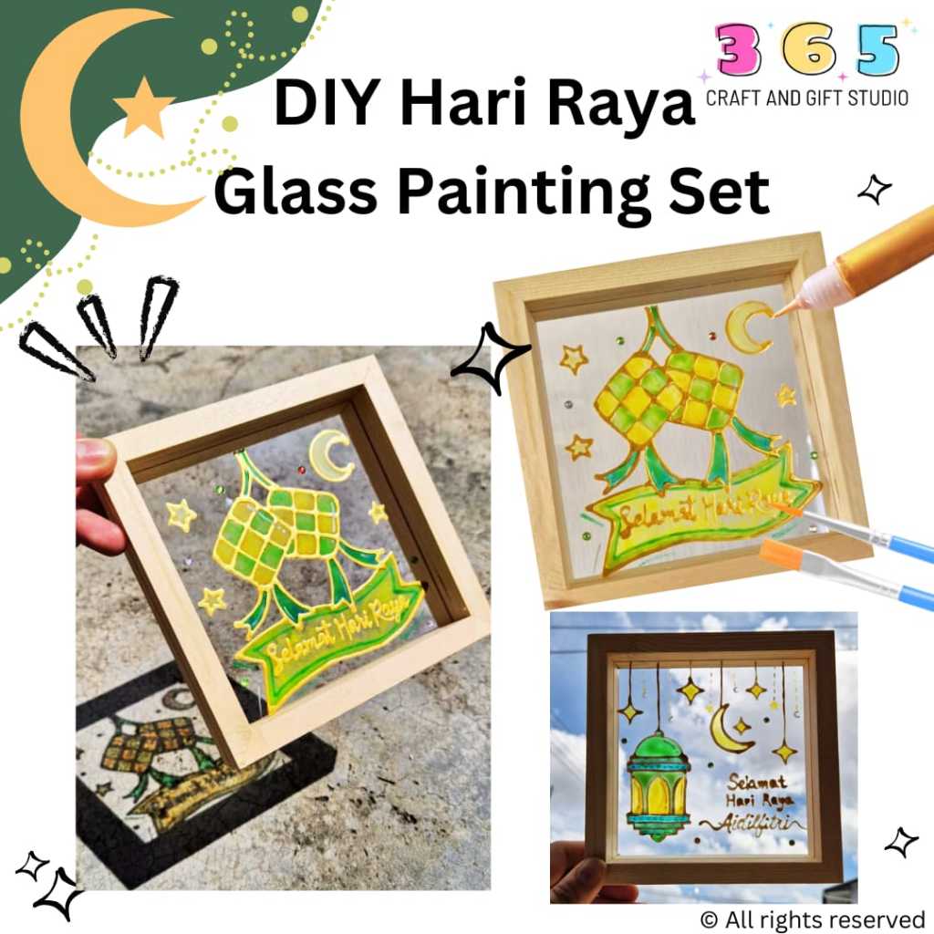 Hari Raya Crafts DIY Glass Painting Set Fun Activity Creative for Kids ...
