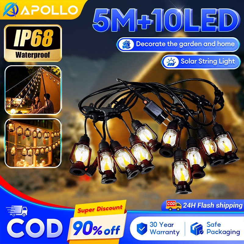 LED Solar String Light Outdoor Waterproof Christmas Decoration Bulbs ...