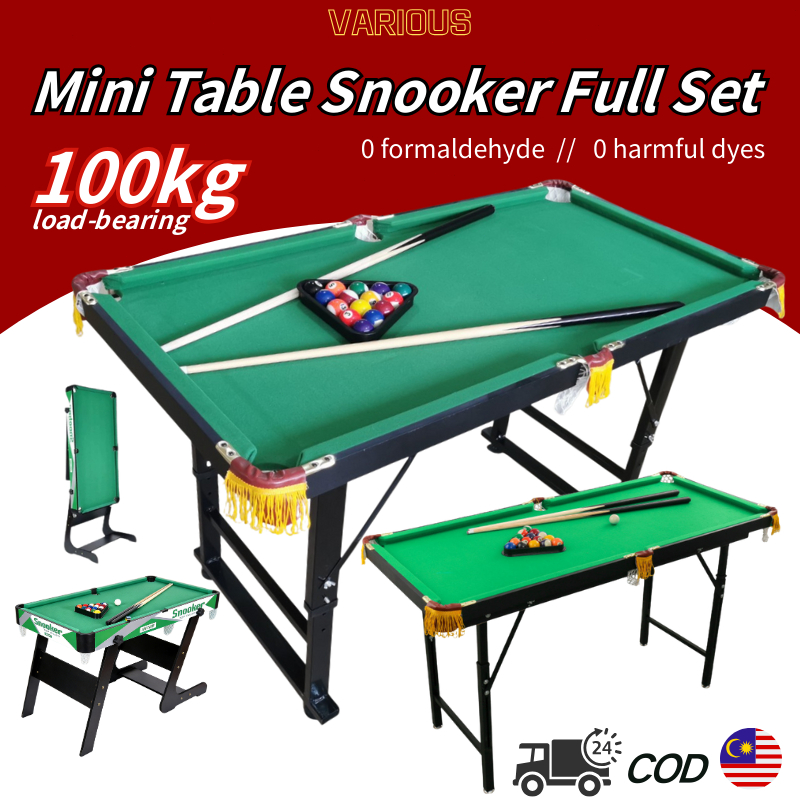 【STOCK】Mini Billiard Table Set Children Pool Table (Cue+Balls) Family ...