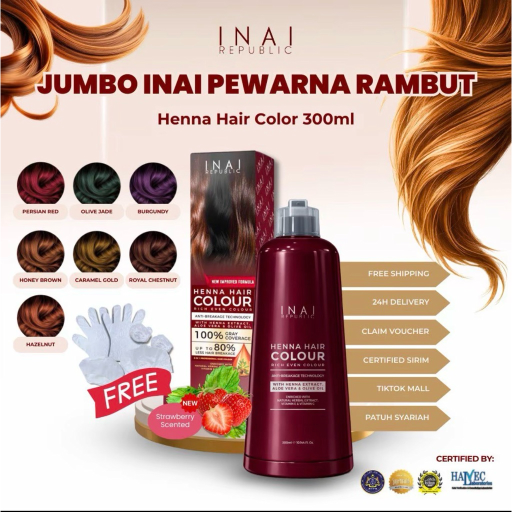 [New Arrival] Syampu Inai Tutup Uban Halal Size Jumbo ( 300ml) Inai ...