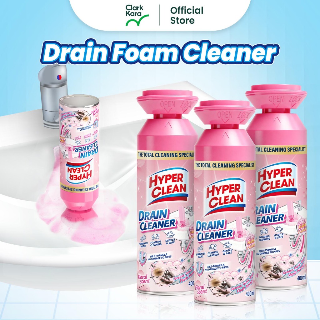[Value Pack] Hyperclean 400ml Foam Clog Remover Sink & Drain Pipe ...