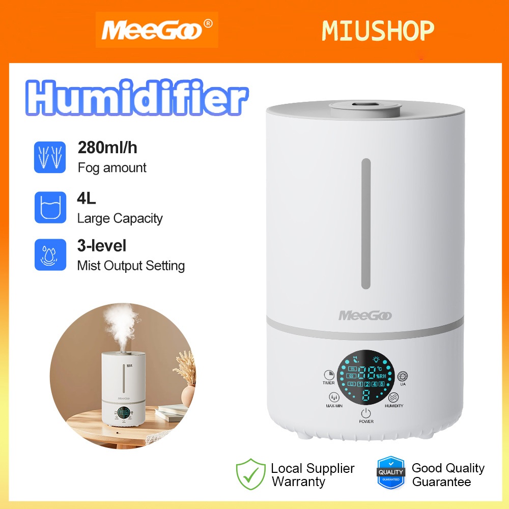 MeeGoo Air Humidifier 4L Large Capacity Smart Screen Display ...